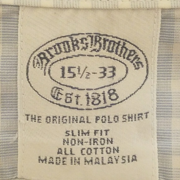 Brooks Brothers Sky Blue Check Pinpoint Long Sleev - Picture 5 of 8